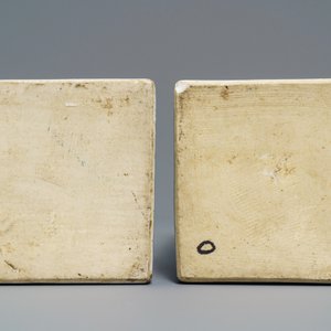 Une paire de boîtes à thé en porcelaine de Chine bleu et blanc, Kangxi — photo 7