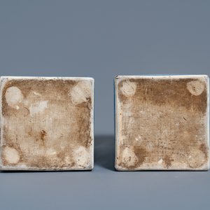 Une paire de boîtes à thé en porcelaine de Chine en bleu et blanc, Kangxi — photo 7