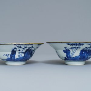 Une paire de bols en porcelaine de Chine bleu et blanc, prob. pour le Vietnam, marque de Kangxi, 19ème — photo 3