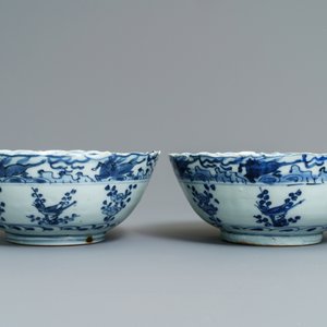 Une paire de bols en porcelaine de Chine bleu et blanc, Wanli — photo 2