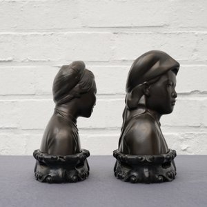 Une paire de bustes en bronze, Chine, Révolution Culturelle, 3ème quart du 20ème — photo 9