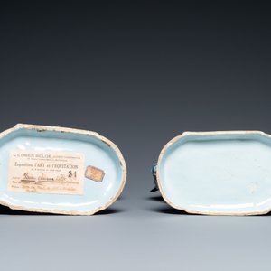 Une paire de chevaux en faïence polychrome de Delft, 18ème — photo 6