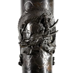 Une paire de colonnes d'éclairage en bronze, Japon, Meiji, 19ème — photo 6