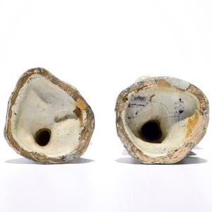 Une paire de figures d'amoureux en faïence polychrome, Nord de la France, fin du 18ème — photo 7