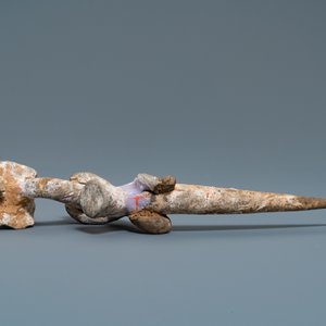Une paire de figures de dragons en terre cuite polychrome, Han — photo 13