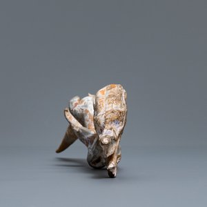 Une paire de figures de dragons en terre cuite polychrome, Han — photo 3