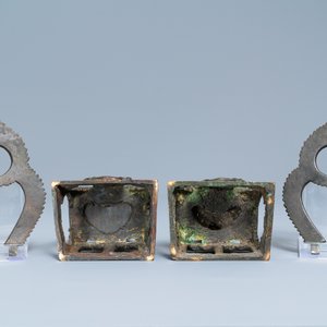 Une paire de figures du Bouddha Amitayus en bronze, Sino-Tibet, Qianlong — photo 7