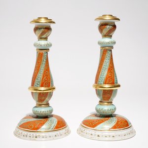 Une paire de flambeaux en porcelaine de Paris, Jacob Petit, 19ème — photo 4