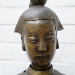 Une paire de grandes figures aux têtes amovibles en bronze, Chine pour le Vietnam, 19ème — photo 13