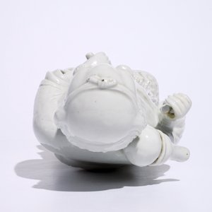Une paire de grandes figures d'immortels en blanc de Chine de Dehua, 18/19ème — photo 8