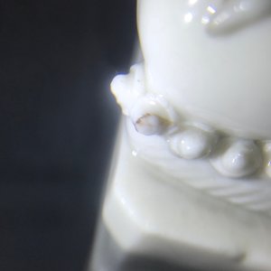 Une paire de grands modèles de lions bouddhistes en porcelaine blanc de Chine de Dehua, Kangxi — photo 17