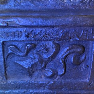 Une paire de grands modèles de lions en fer de fonte, marque et époque de Ming — photo 15