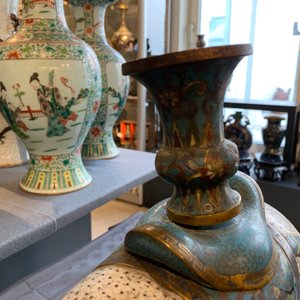 Une paire de grands modèles d'éléphants en émaux cloisonnés, Chine, 19ème — photo 13