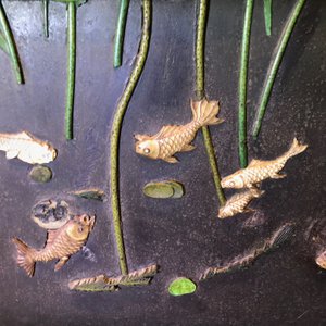 Une paire de grands panneaux en bois laqué incrusté d'ivoire avec des poèmes, Chine, Qianlong — photo 33