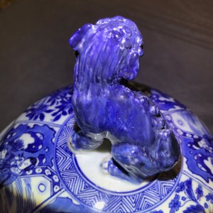 Une paire de grands vases couverts en porcelaine de Chine bleu et blanc, Kangxi — photo 54
