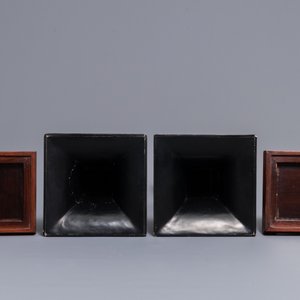Une paire de grands vases de type 'gu' en laque de Chine, 18/19ème — photo 5