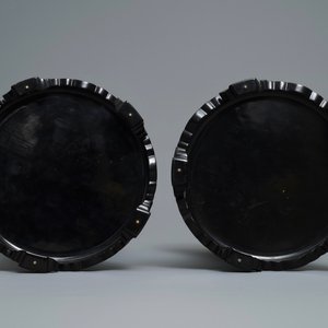 Une paire de grands vases en laque de Chine de type Shen Shao’an, Fujian, 20ème — photo 6