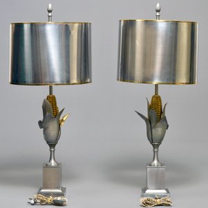 Une paire de lampes aux épis de blé, signés Maison Charles, vers 1960 — photo 3