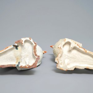 Une paire de modèles de coqs en porcelaine Arita de Japon, Edo, 17ème — photo 6