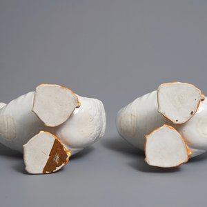 Une paire de modèles d'oies en porcelaine de Chine, Qianlong/Jiaqing — photo 6