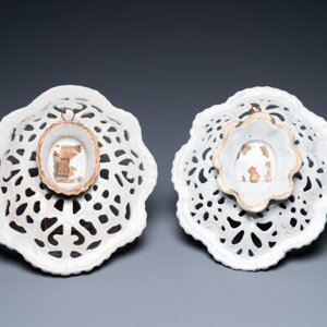 Une paire de plats ajourés en faïence en blanc monochrome, Faenza, Italie, 17ème — photo 4