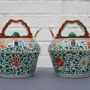 Une paire de pots à chaux en porcelaine de Chine famille verte pour le Vietnam, Kangxi — photo 10