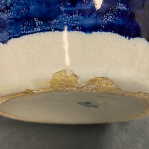 Une paire de pots à tabac en faïence de Delft en bleu et blanc à décor d'indiens, 18ème — photo 16