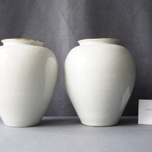 Une paire de pots à tabac en faïence de Delft en bleu et blanc à décor d'indiens, 18ème — photo 10