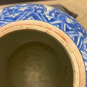 Une paire de pots en porcelaine de Chine en bleu et blanc à décor floral, Kangxi — photo 7