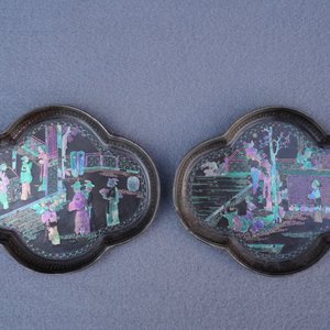Une paire de tasses et soucoupes en argent et laque burgauté, Chine, Kangxi — photo 18