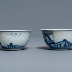 Une paire de tasses et soucoupes en porcelaine de Chine bleu et blanc, épave Ca Mau, Yongzheng — photo 6