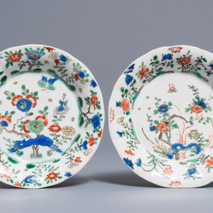 Une paire de tasses et soucoupes en porcelaine de Chine famille verte, Kangxi — photo 2