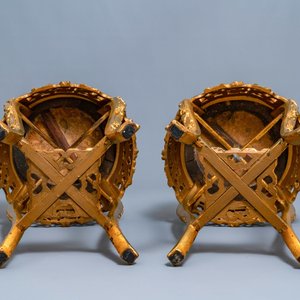 Une paire de très grands vases en porcelaine dans le style de Sèvres aux montures en bronze doré, signés Desprez, France, 19ème — photo 22