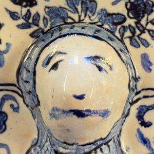 Une paire de tulipières en faïence dans le style de Delft en bleu et blanc, Samson, France, 19ème — photo 13