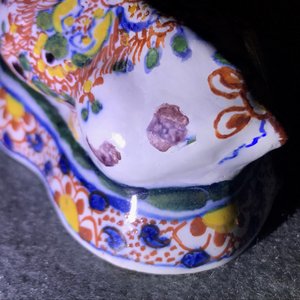 Une paire de vaches en faïence polychrome de Delft, 18ème — photo 20