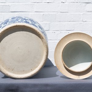 Une paire de vases couverts en porcelaine de Chine en bleu et blanc à décor de phénix, 19ème — photo 10