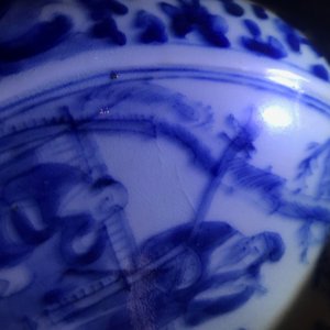 Une paire de vases de forme gourde 'moonflask' en porcelaine de Chine bleu et blanc, 19ème — photo 19