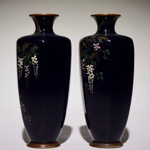 Une paire de vases en cloisonné, Japon, Meiji, 19ème — photo 2