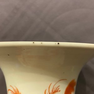Une paire de vases en porcelaine de Chine à décor de lions bouddhistes en rouge de fer, 19/20ème — photo 8