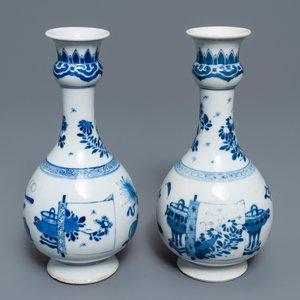 Une paire de vases en porcelaine de Chine bleu et blanc, Kangxi — photo 7