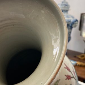 Une paire de vases en porcelaine de Chine famille rose à décor d'oiseaux parmi branches fleuries, 19ème — photo 36