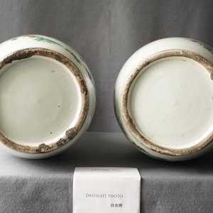Une paire de vases en porcelaine de Chine famille rose à double décor, 19/20ème — photo 10