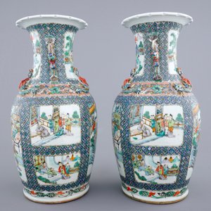 Une paire de vases en porcelaine de Chine famille verte, 19ème — photo 4
