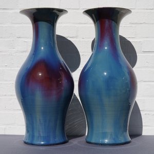 Une paire de vases en porcelaine de Chine flambé, 19ème — photo 7