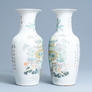Une paire de vases en porcelaine de Chine qianjiang cai, 19/20ème — photo 4