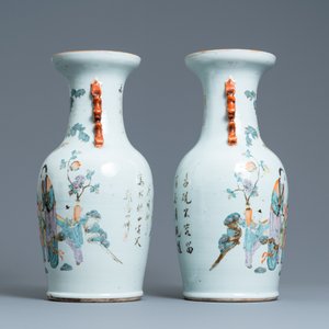 Une paire de vases en porcelaine de Chine qianjiang cai, 19/20ème — photo 4