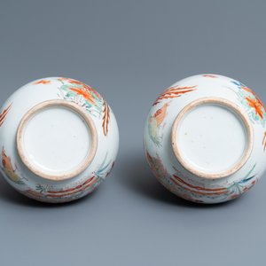 Une paire de vases en porcelaine de Chine surdécorée aux Pays-Bas de style Kakiemon, Kangxi — photo 6