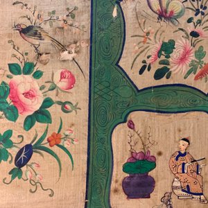 Une paire d'éventails en papier peint et laque de Chine, Canton, 19ème — photo 18