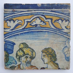 Une partie d'un tableau de carreaux en majolique d'Anvers, atelier de Franchois Frans, vers 1550 — photo 10