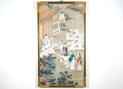 Une peinture chinoise sur soie, 18/19ème